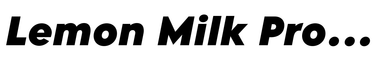 Lemon Milk Pro Ultra Bold Italic